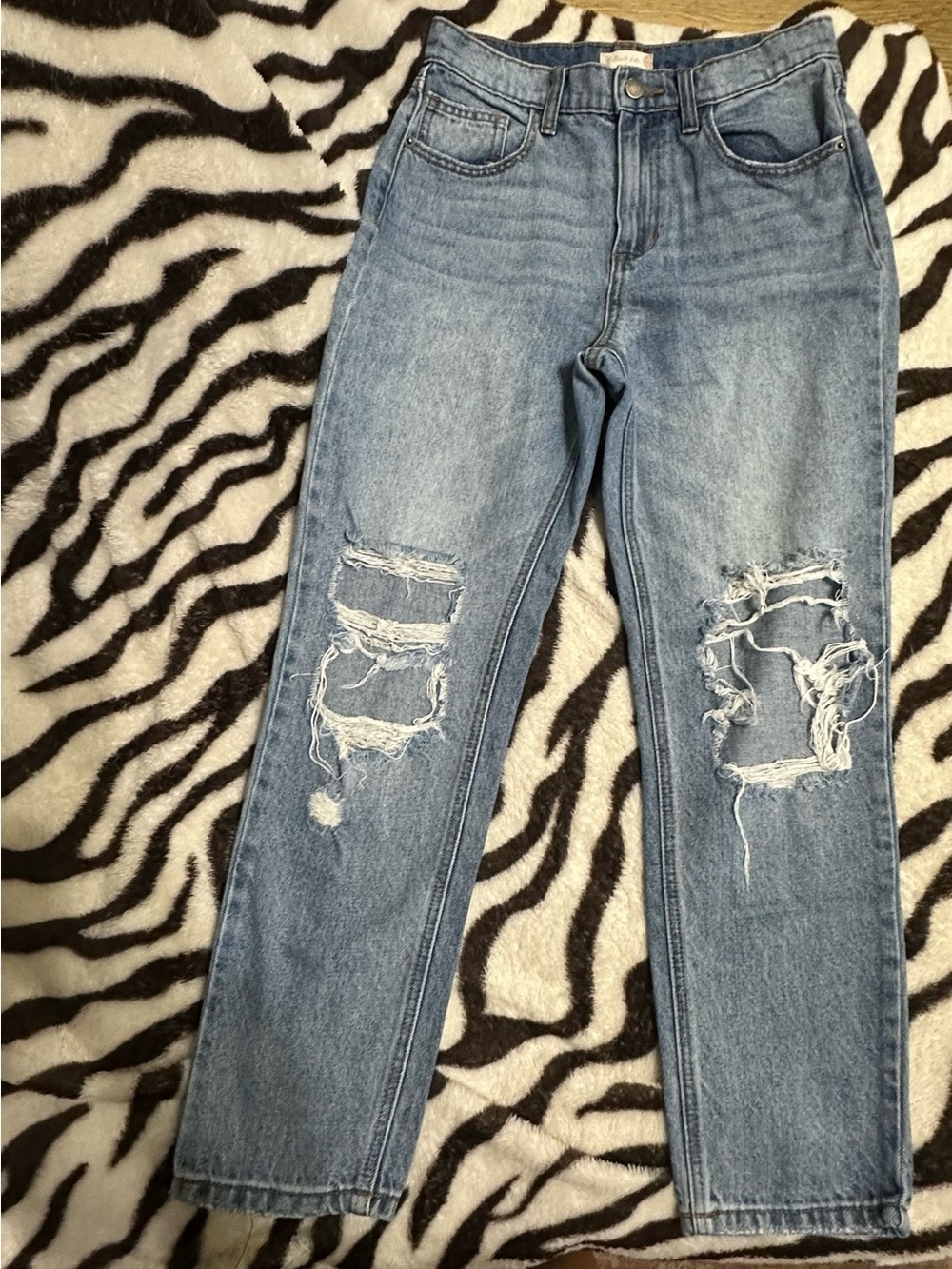 Altar'd State Light Blue Distressed Boyfriend Jeans